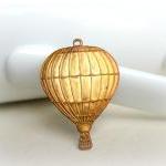 Gold Patina Air Balloon Pendant, Air Balloon..