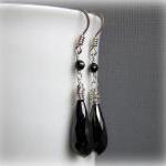Mother's Day Earrings, Black Cubic..