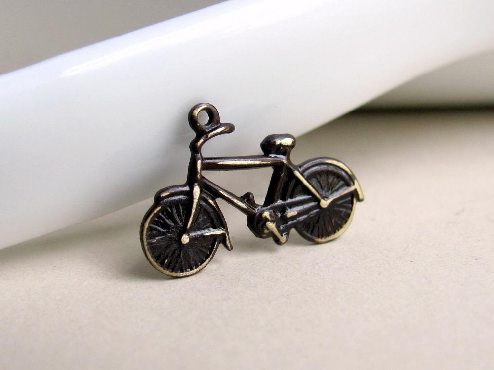 Hand Aged Bicycle Pendant